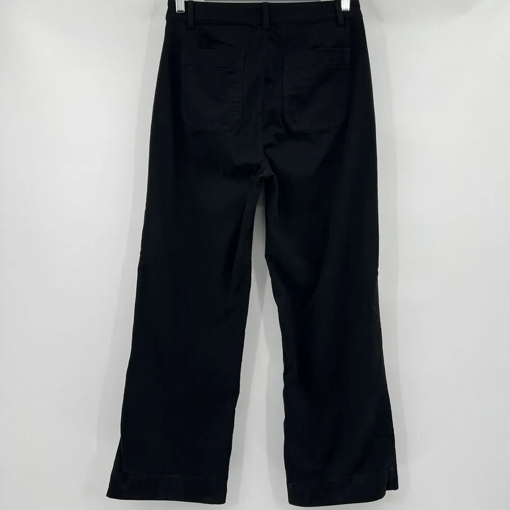 J. Crew Pants Wide Leg Black Chino Classic High Rise Style BX434 Women’s Size 6 - Image 6