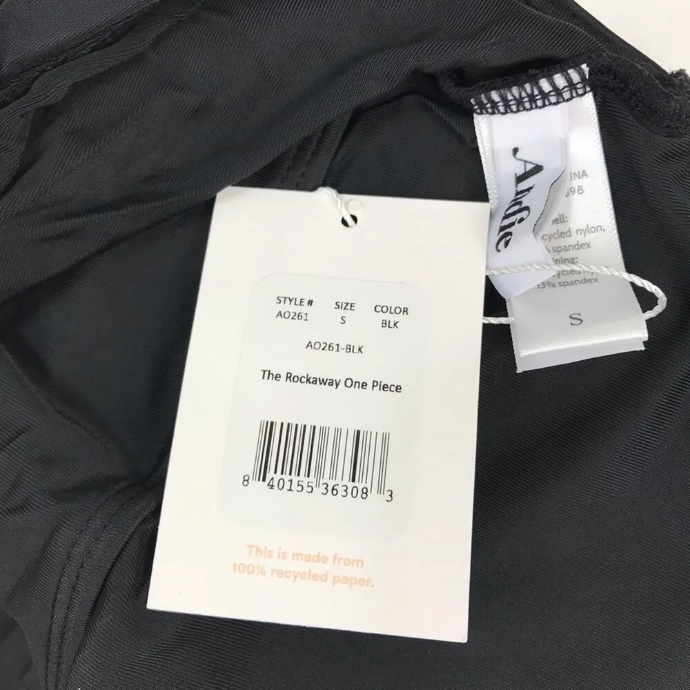 ANDIE Rockaway Square Neck One Pcs Swimsuit Sz S Black Retro Feminine Resort NWT - Image 8