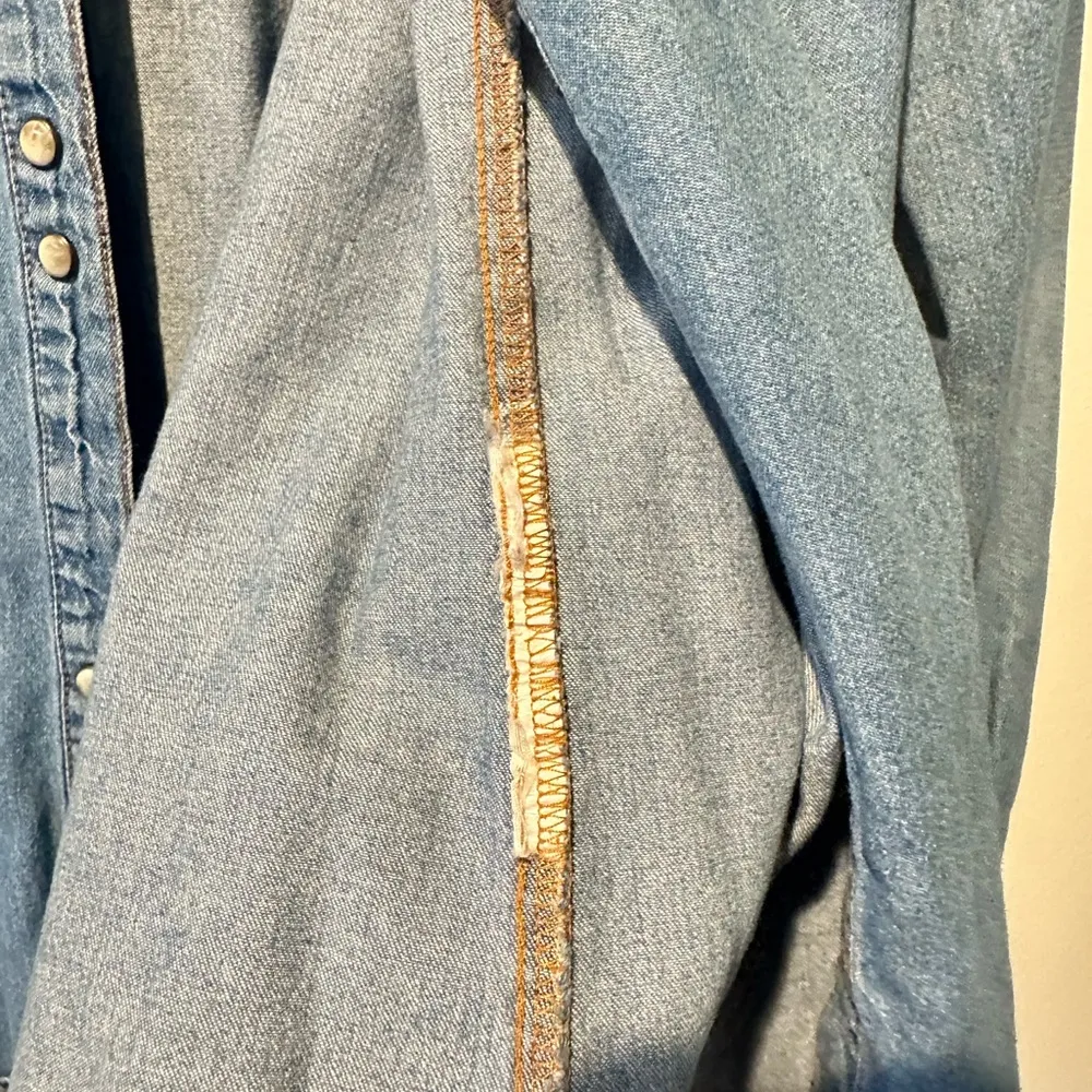 TRF Denim Button Down Shirt Size M - Image 5