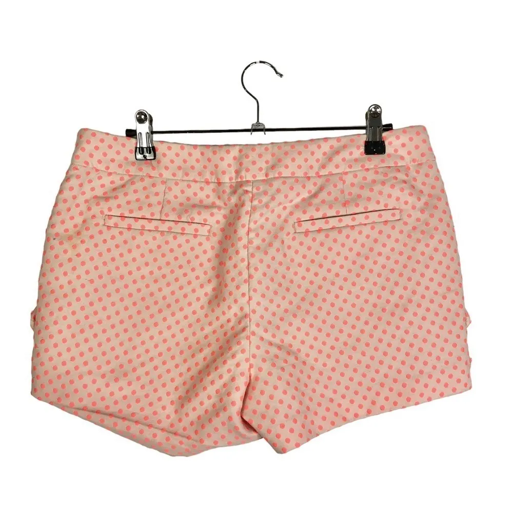 J. Crew Scallop Pocket Neon Pink Polka Dot Chino Shorts 4 - Image 3