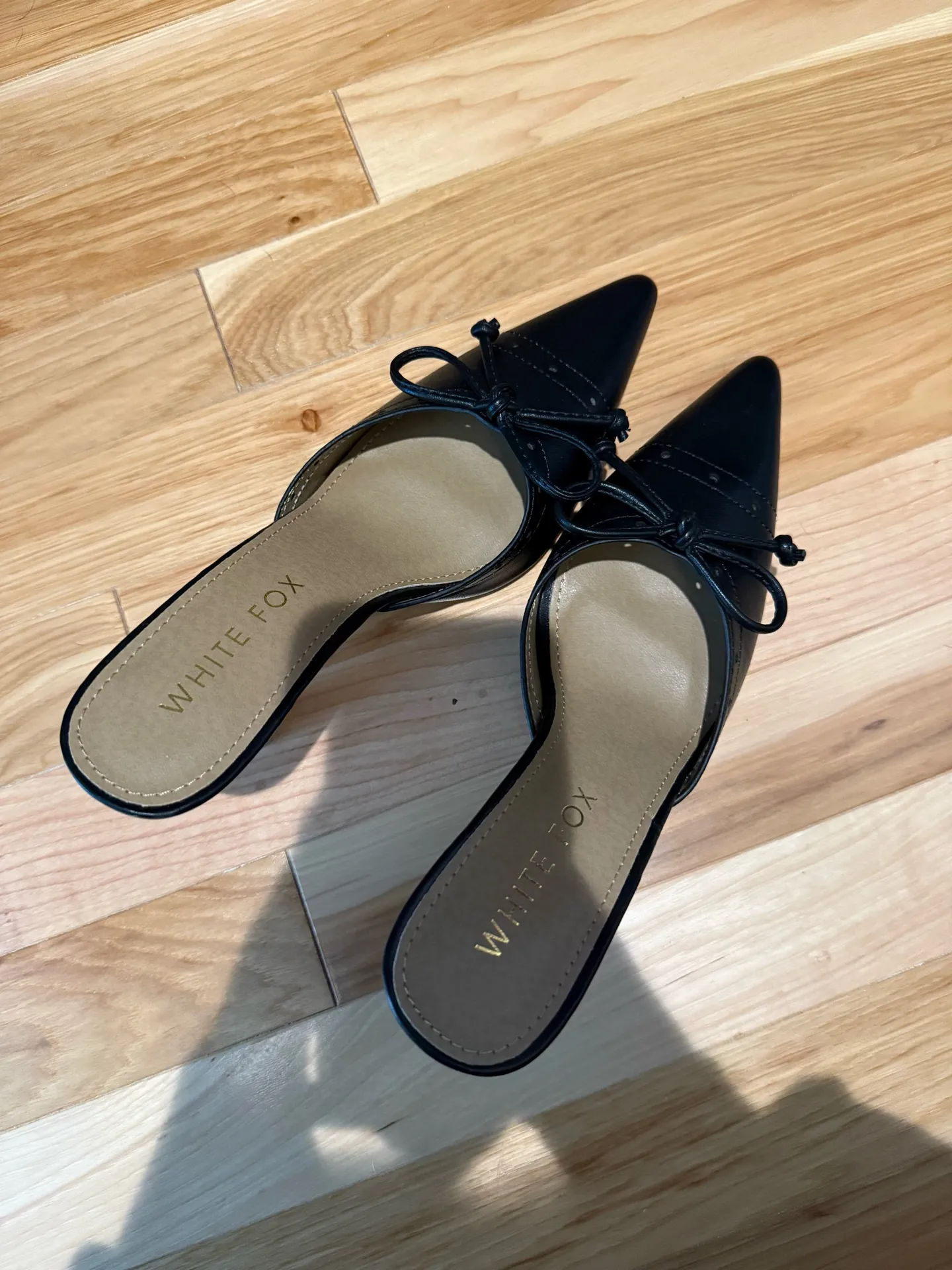 White Fox Kitten Heels Boutique Black - Image 2