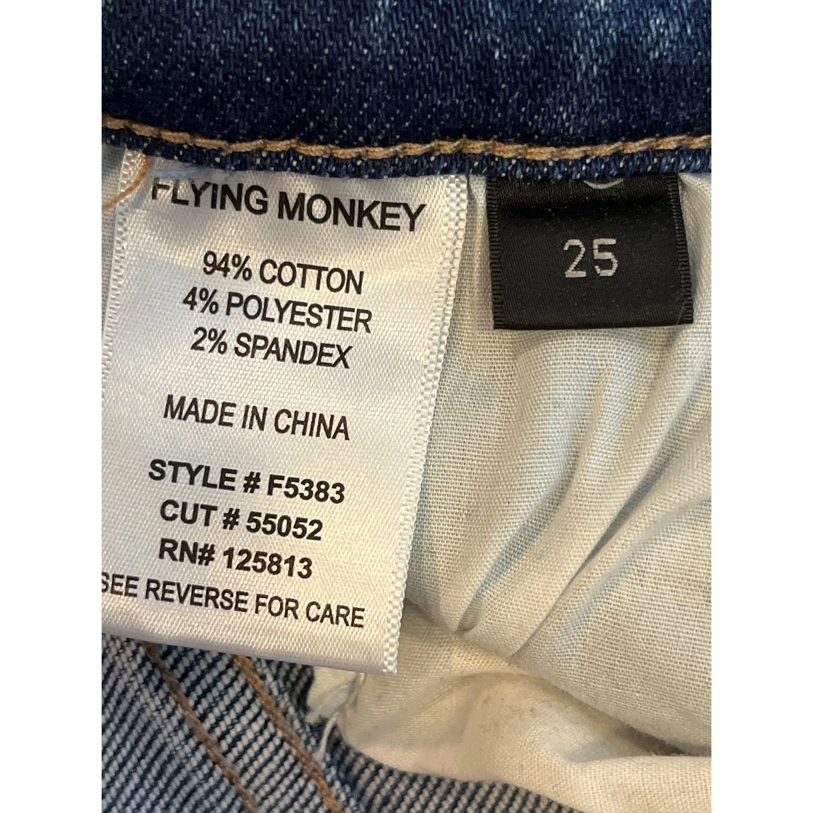 Flying Monkey Size 25 Medium Wash Denim Blue Jeans - Image 5