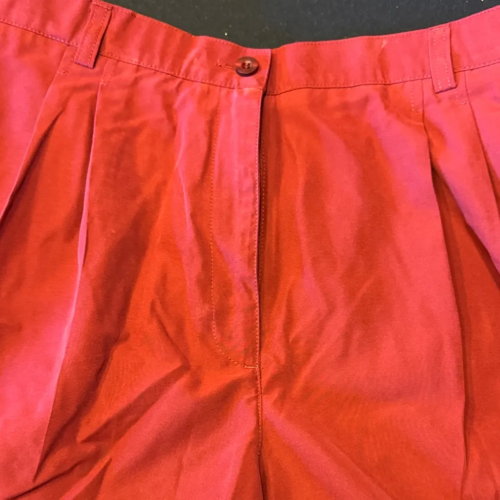 Vibrant Maroon Women's Bermuda Shorts / DG87 Red Size 14 - Image 2