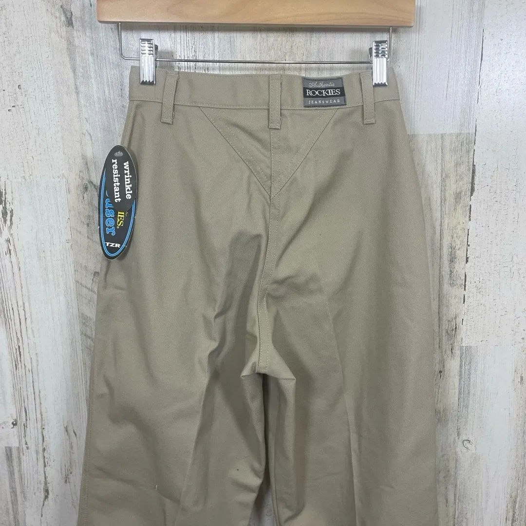 Rockies Vintage High Rise Khaki‎ Wrinkle Resistant Pants size 1/2 Extra Long NWT Tan - Image 5