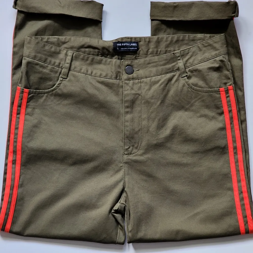 Anthropologie The Fifth Label Olive Symbolic cropped pants size 10 - Image 4