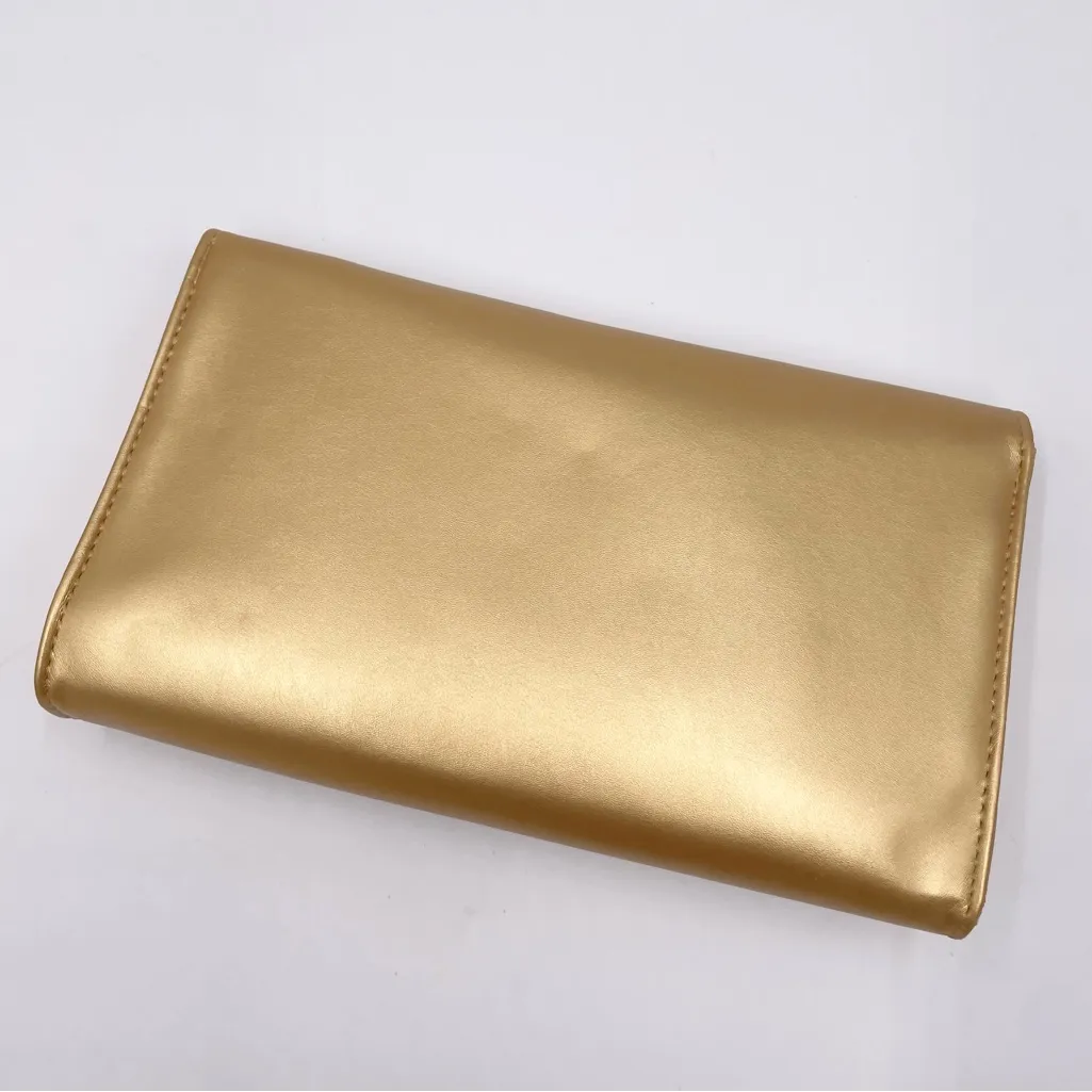 NEW Pandora Shine Metallic Gold Clutch Evening Bag Purse w/ Dust Bag Box Holiday - Image 5