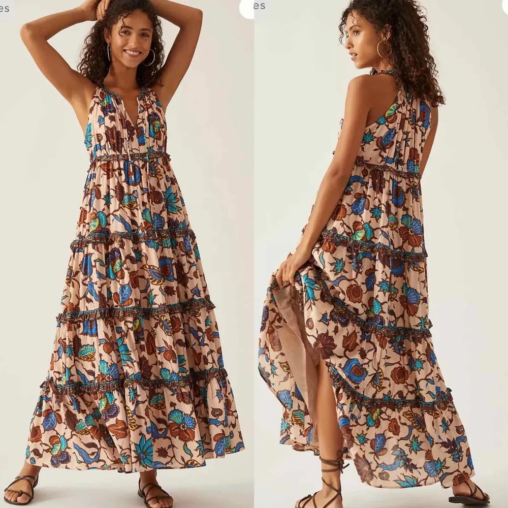 Anthropologie Love The Label Boho Printed Maxi Dress Size Small - Image 3