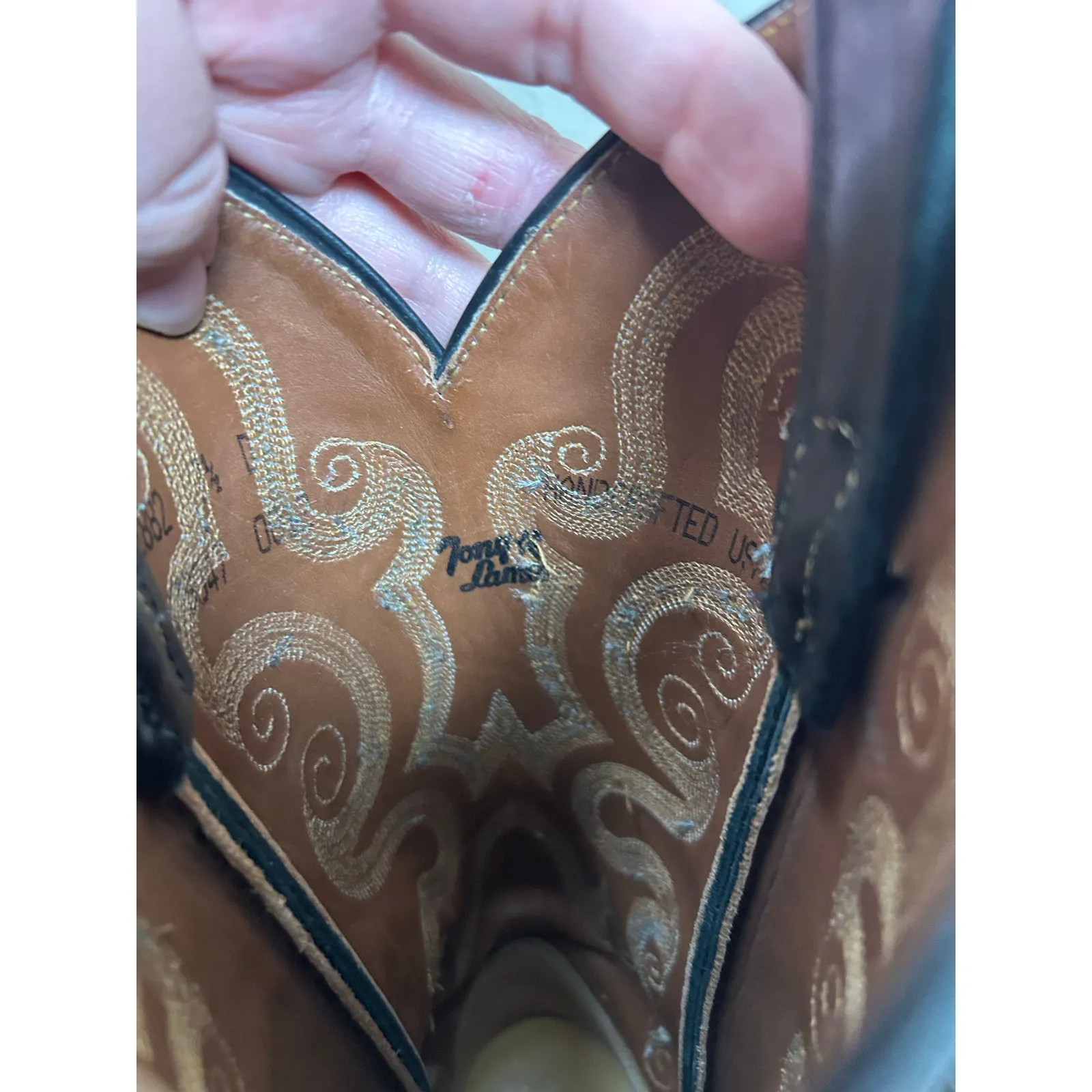 Tony Lama Boots Women's Size 6 Full Quill Ostrich Leather 13" Black Western Shoe - Image 12