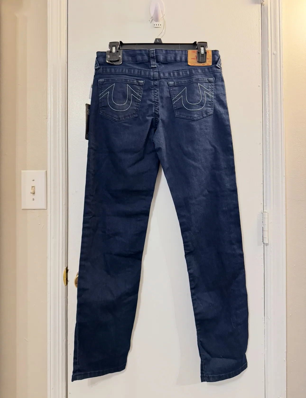 True Religion World Tour Geno Relaxed Slim Jeans Size 16 Blue - Image 2