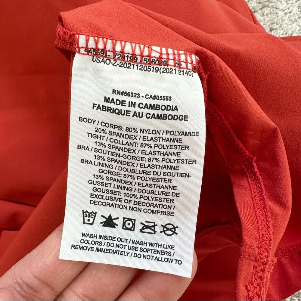 Nike Womens Bliss Luxe Training Dress Sleeveless Built in Short Tennis Orange 1X - Image 13