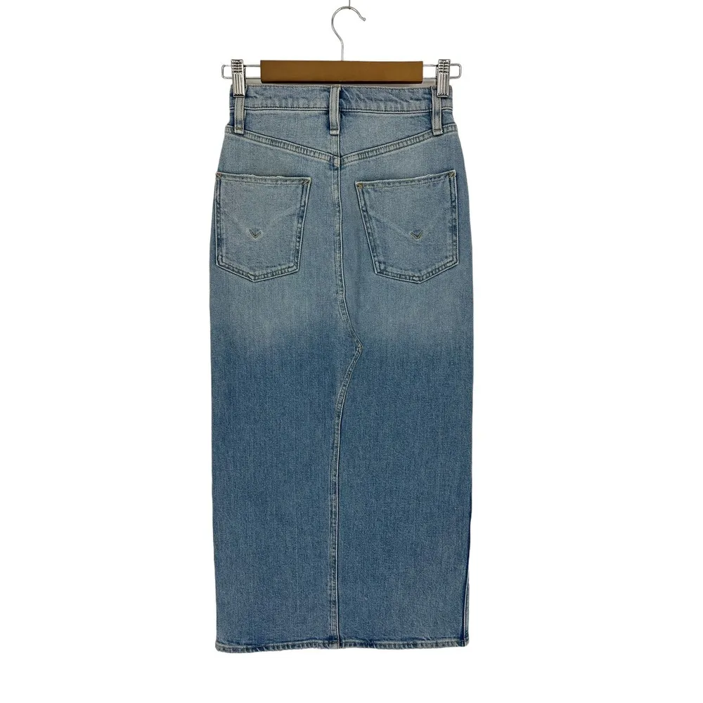 Hudson Reconstructed Denim Midi Skirt in Offshore - Image 14