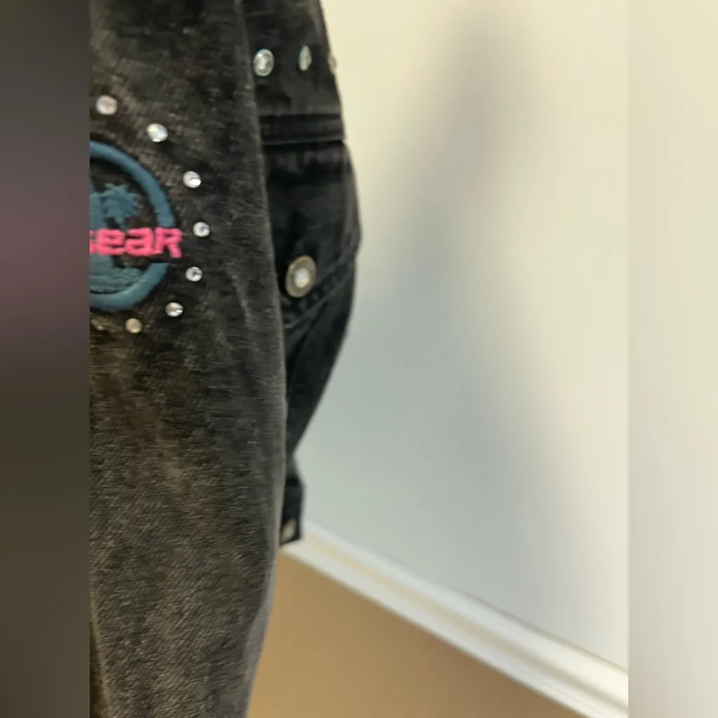 Vintage 80s LA Gear Studded Black Denim Jacket - Image 13