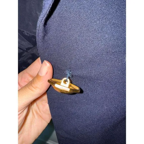 Vintage Anne Klein 100% Wool Blazer • Navy • US 8‎ Blue - Image 4