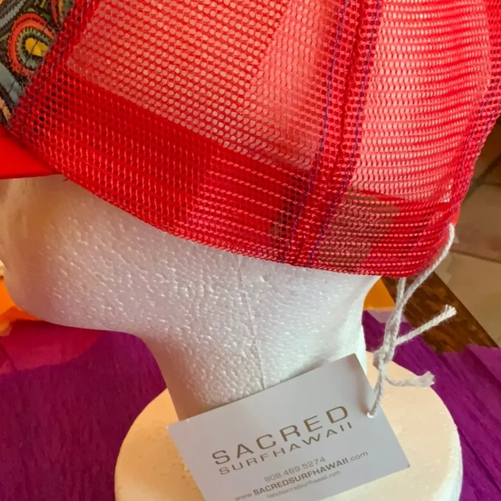Sacred Surf Hawaii Cap NWT Red - Image 5