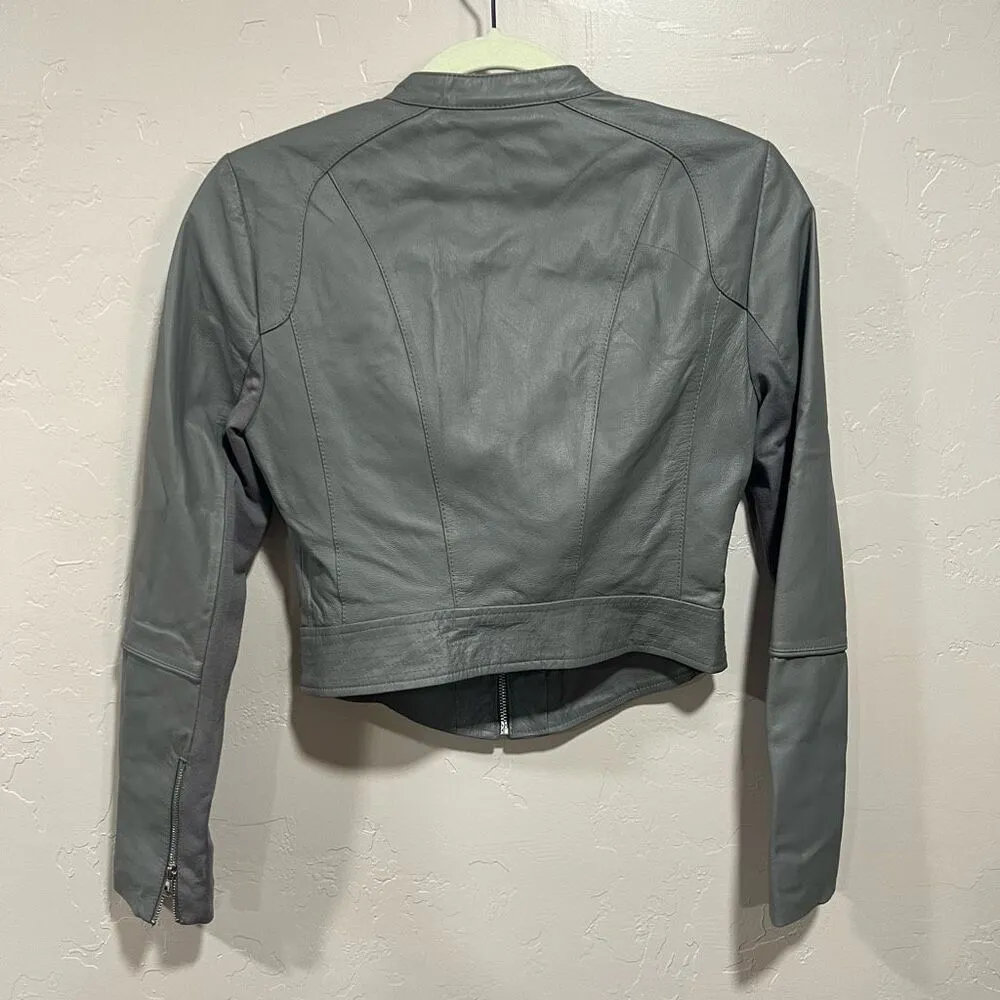 Bebe Gray leather jacket - Image 4