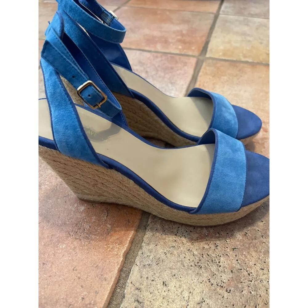 Saks, Fifth Avenue suede espadrille open toe heels size 7 1/2 - Image 3