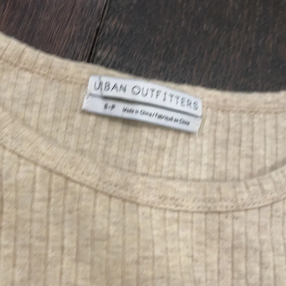 NWT urban outfitters Tyler ribbed long sleeve top neutral color - Image 2