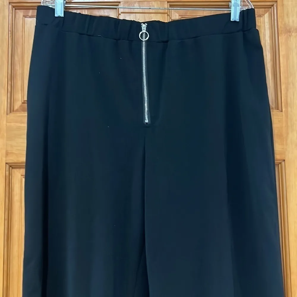 SHEIN Curve Black Wide Leg Pants 2XL Elastic Waist - Image 2
