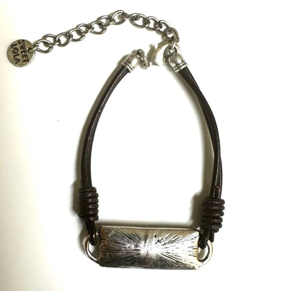 Sweet Lola brown rhinestone bracelet - Image 2