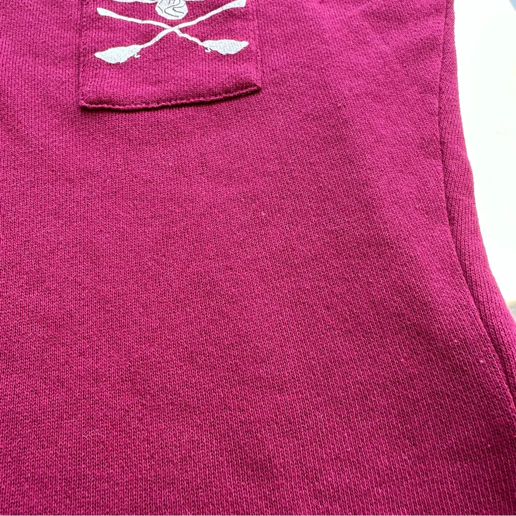 Harry Potter Quidditch Long Sleeve Pullover Top in Burgundy/Gray - Image 8