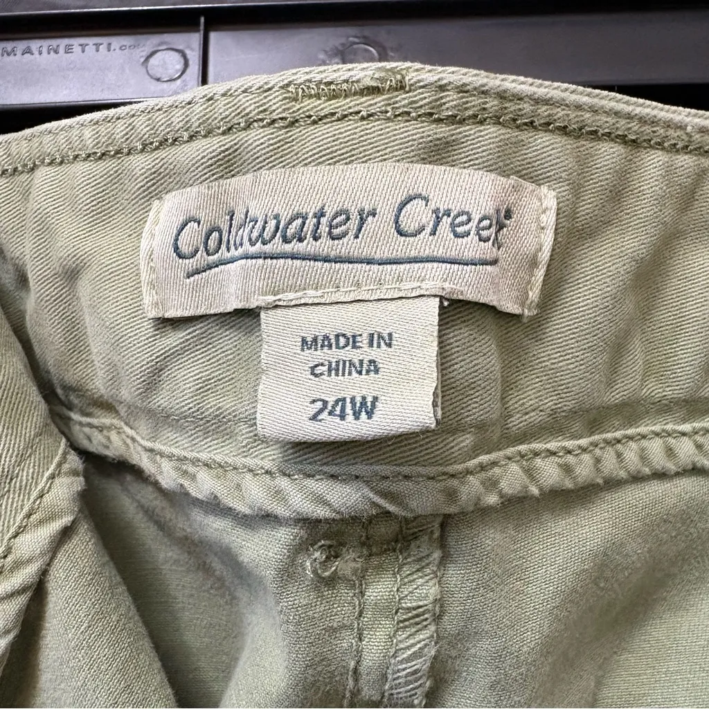 Coldwater Creek Women’s Sage Green Chinos 24W Business Casual Career Office - Image 3