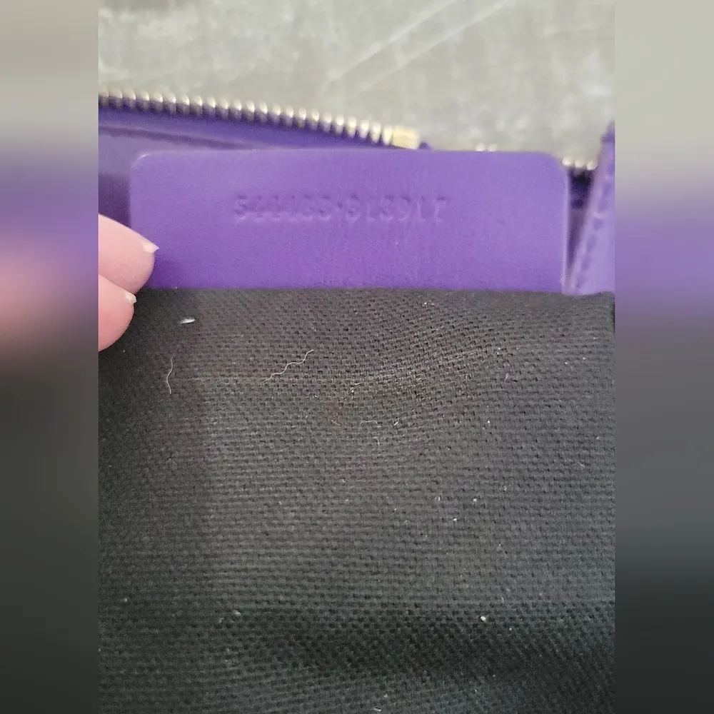 Alexander McQueen Purple Skull Clutch ( Flawed) - Image 3