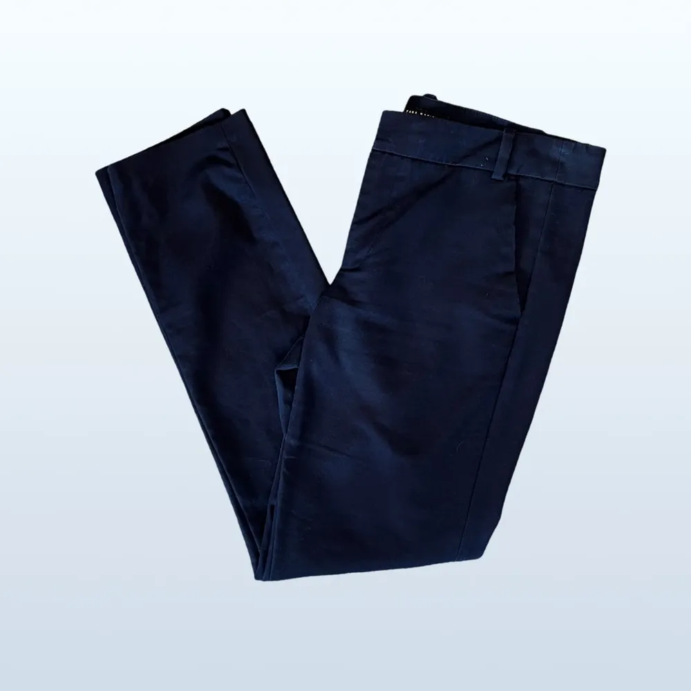 ZARA Basic Navy Blue Low-Rise Dress Pants in Size 04 - Image 6