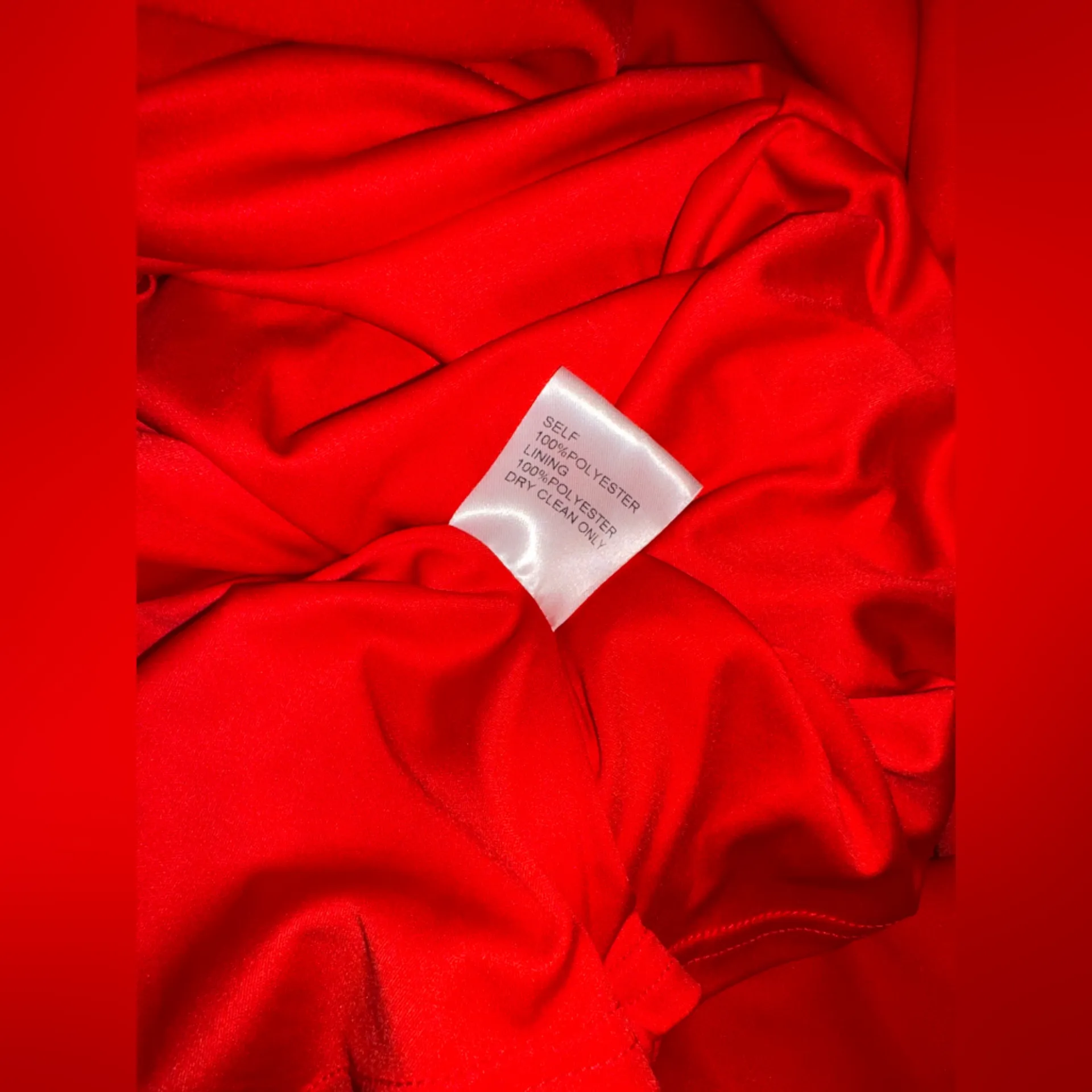 NWOT Tadashi Shoji One-Shoulder Bow Crepe Column Gown Sz 16 red rose - Image 9