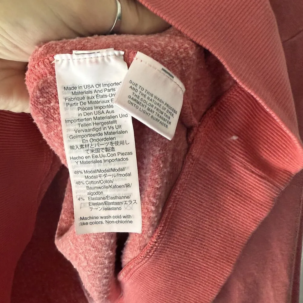 Rivet & Thread Sweatshirt Womens Small Crewneck Pullover Modal Blend Made in USA Red - Image 5