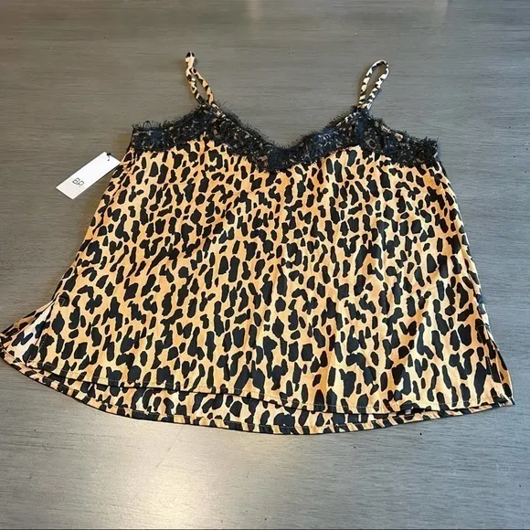 BP Leopard Cami Top Black Lace Trim Sleeveless‎ Casual Cute Size XSn - Image 7