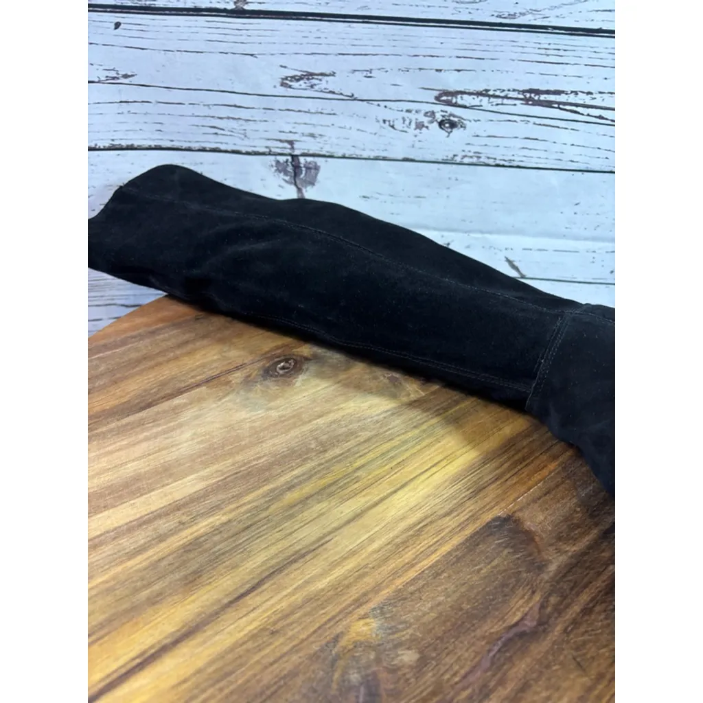 Women's White Mountain Black Suede Over the Knee Boots 8.5 - Image 10