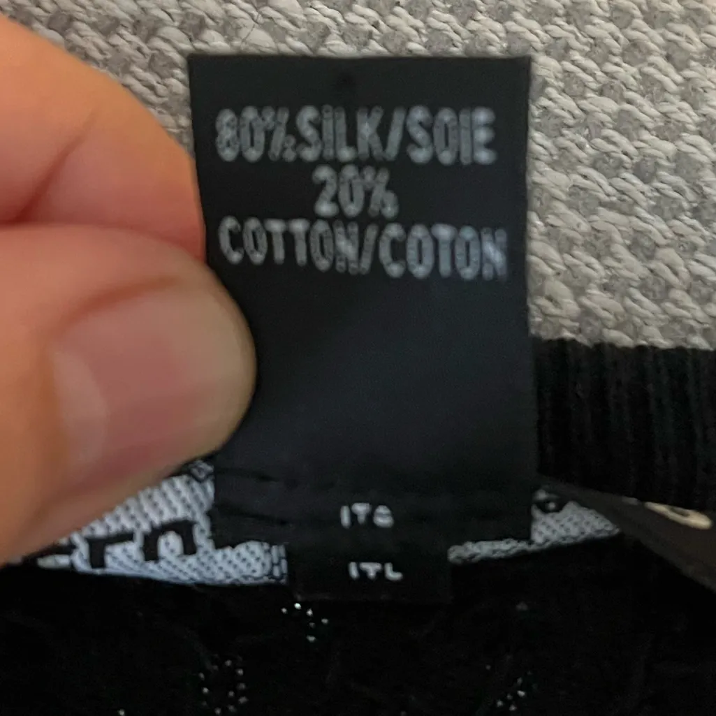 Club Monaco Black Sweater with Sparkling Collar - Image 8