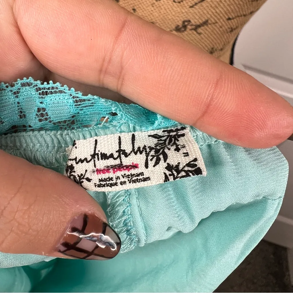 Sz M Free People Intimately Blue Lace Neon Nights Cami NWOT $50 MSRP - Image 7