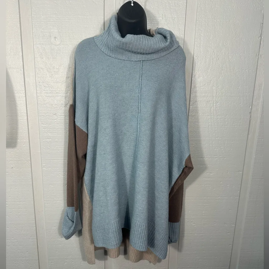 Avenue Riley Multicolored Cowlneck Sweater Size 18/20 NWT - Image 2