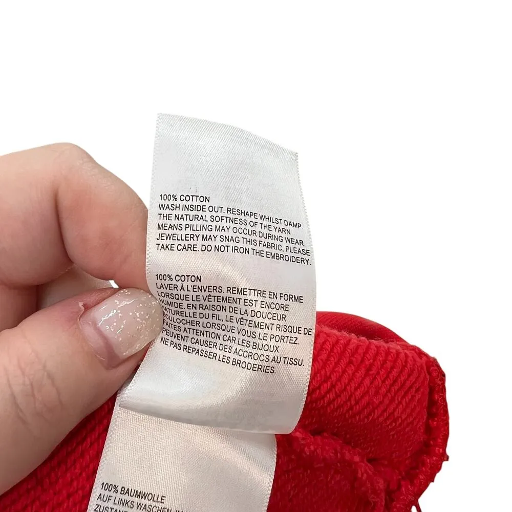 WHISTLES Cest La Vie Sweatshirt Top Red Size‎ Medium - Image 12