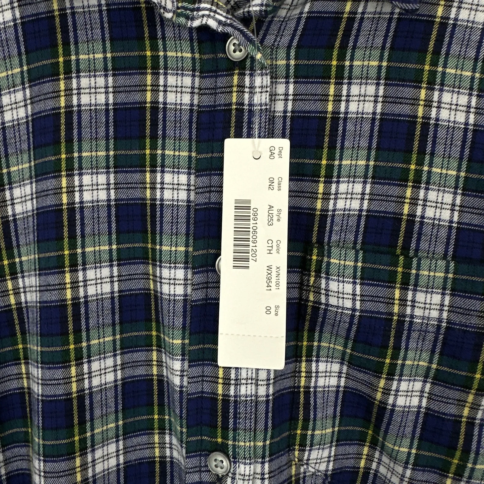 J.Crew Button Down Shirt Plaid Flannel Classic Fit Boyfriend Preppy US 00 NWT - Image 8