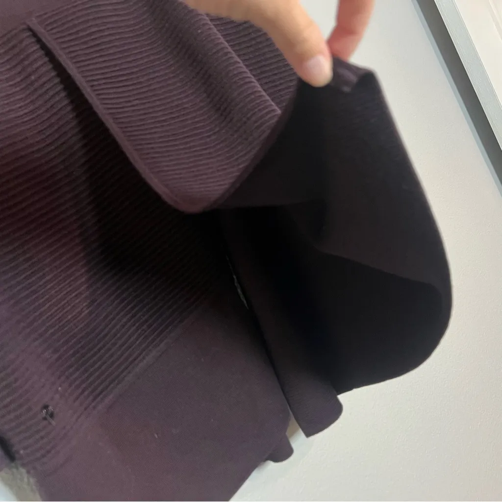 Lululemon Sit In Lotus Wrap II Sweater Heathered Plum Purple Merino Wool - Image 10