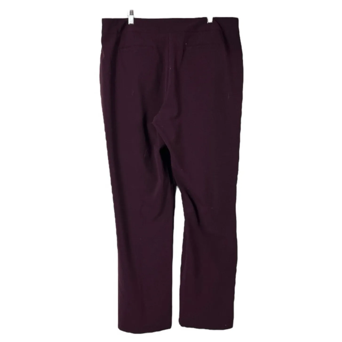 Roz & Ali Dressbarn Trousers Slimming Mid Rise Pants Burgundy Women’s Size 16 - Image 5
