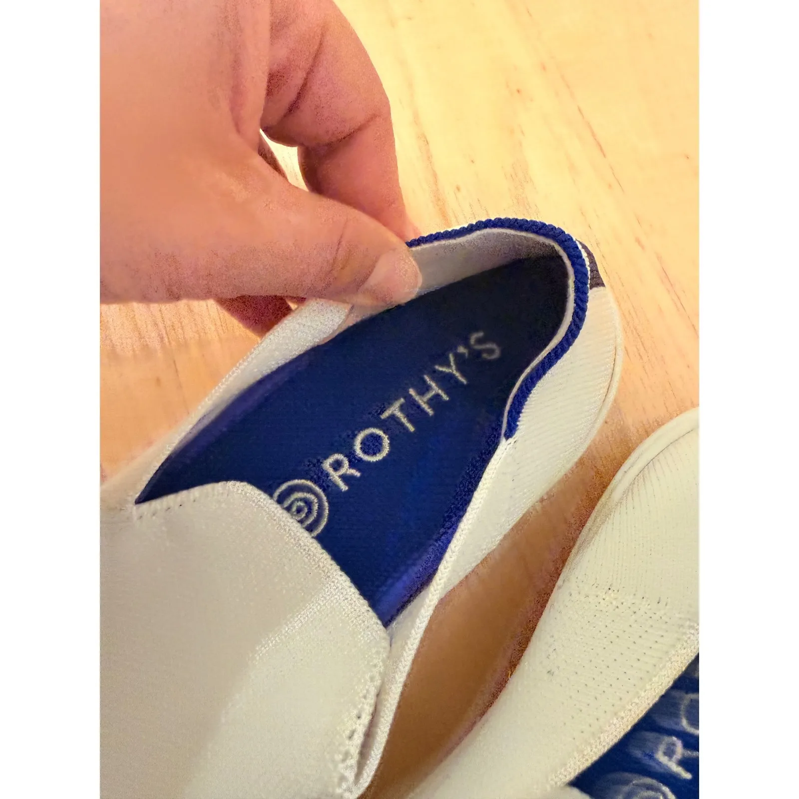 Rothy's The Pointed Flat White Knit Slip On Loafer Shoes Women's Size 8 - Image 2