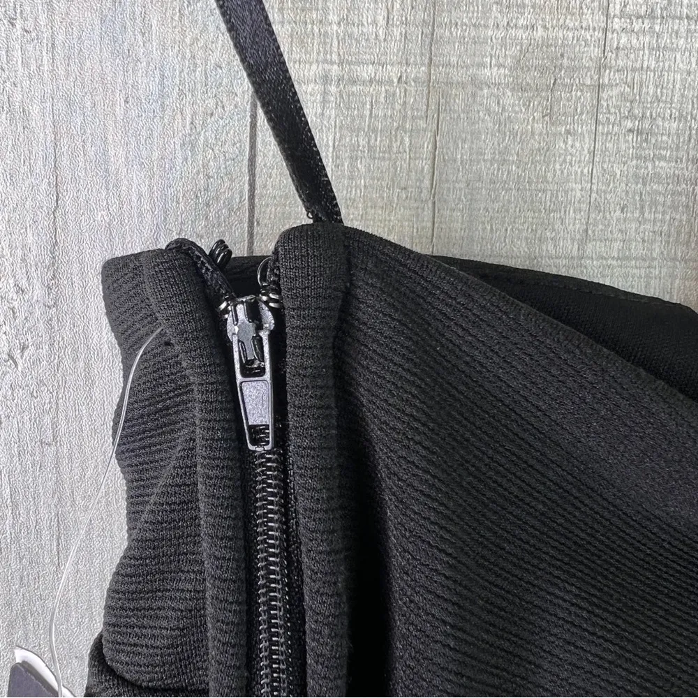 City Studio Size 3 Rhinestone One Shoulder Black Knee Length Side Zip Dr… - Image 11