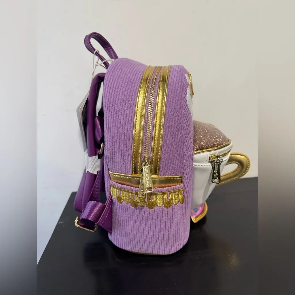 Loungefly Disney Beauty and the Beast Chip Figural Corduroy Mini Backpack - Image 5