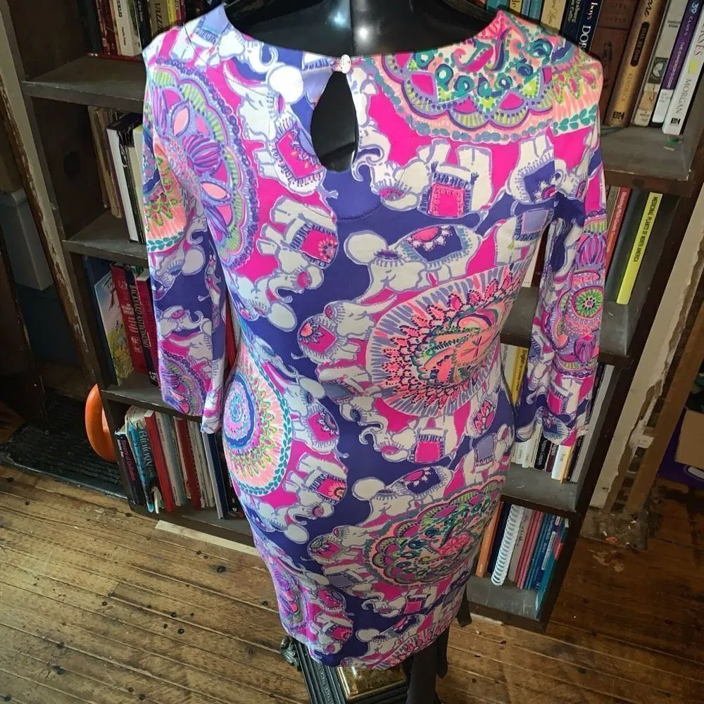 Lilly Pulitzer Play that Trunky music XS elephant bay dress - Image 4