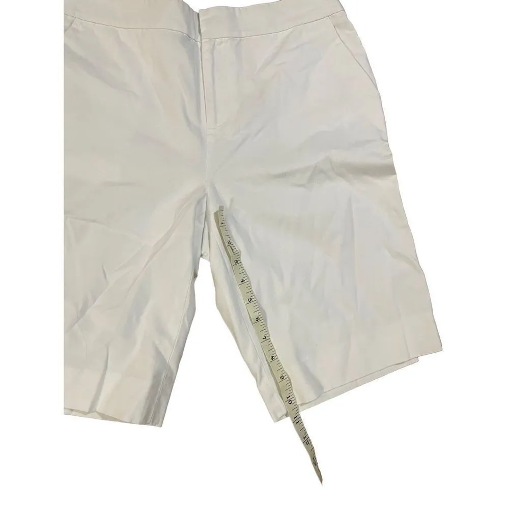 Lauren Ralph Lauren Petite white womens chino high rise shorts 10” inseam size 1 - Image 6