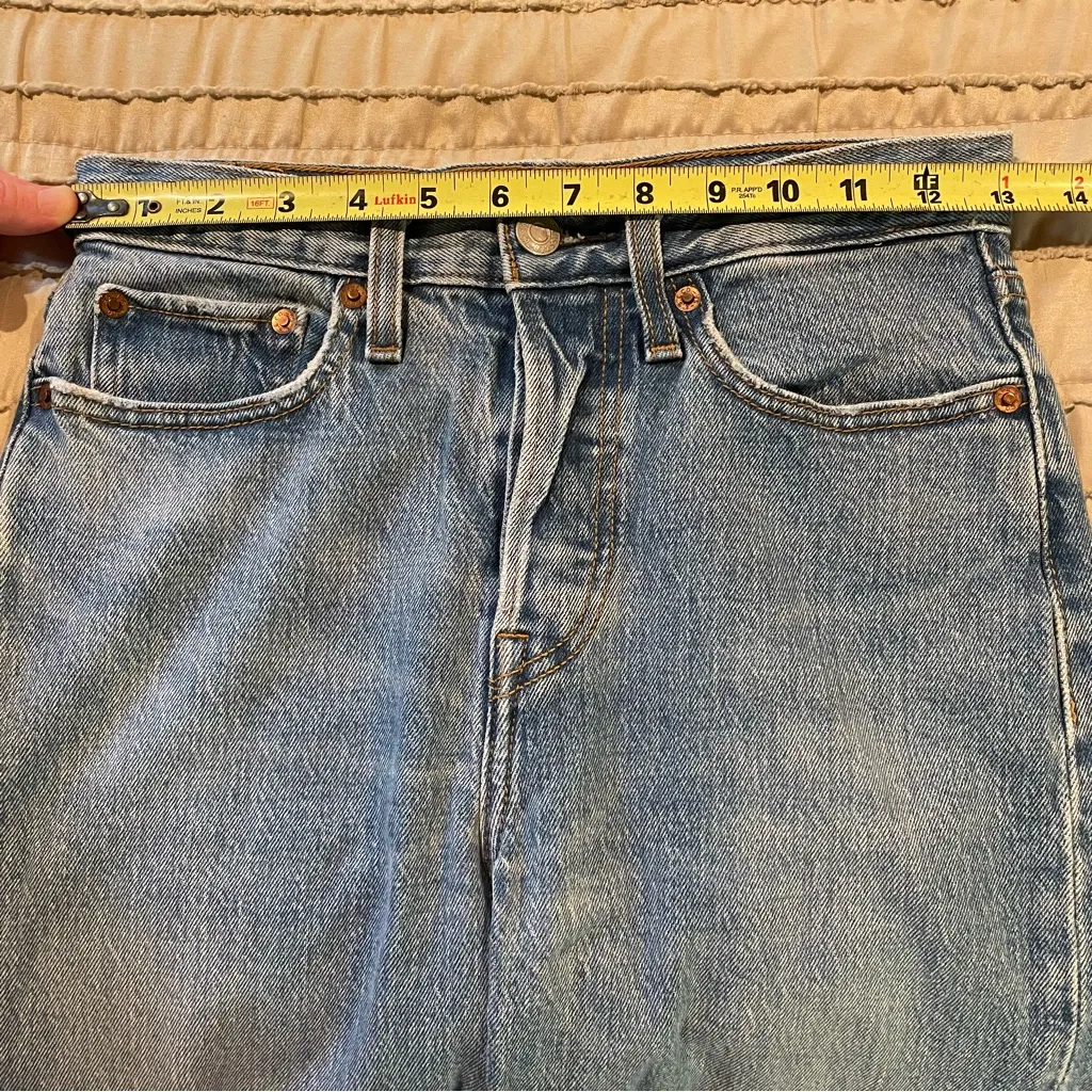 Levi’s Wedgie Icon Fit Denim Ankle Jeans These Dreams Medium Wash 25 Button Fly - Image 9