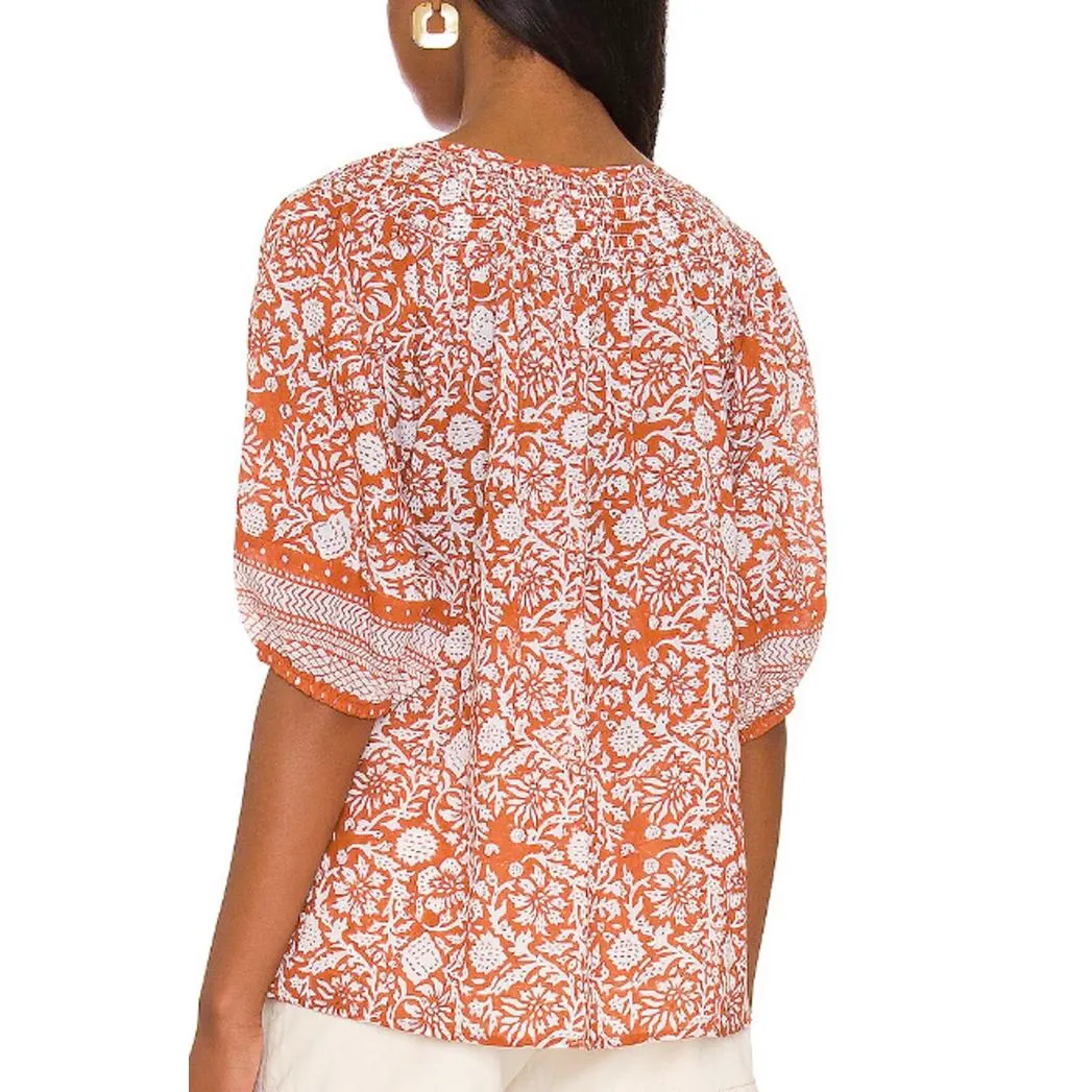 Cleobella Adele Blouse in Anila Block Print - Size - Small - Image 2
