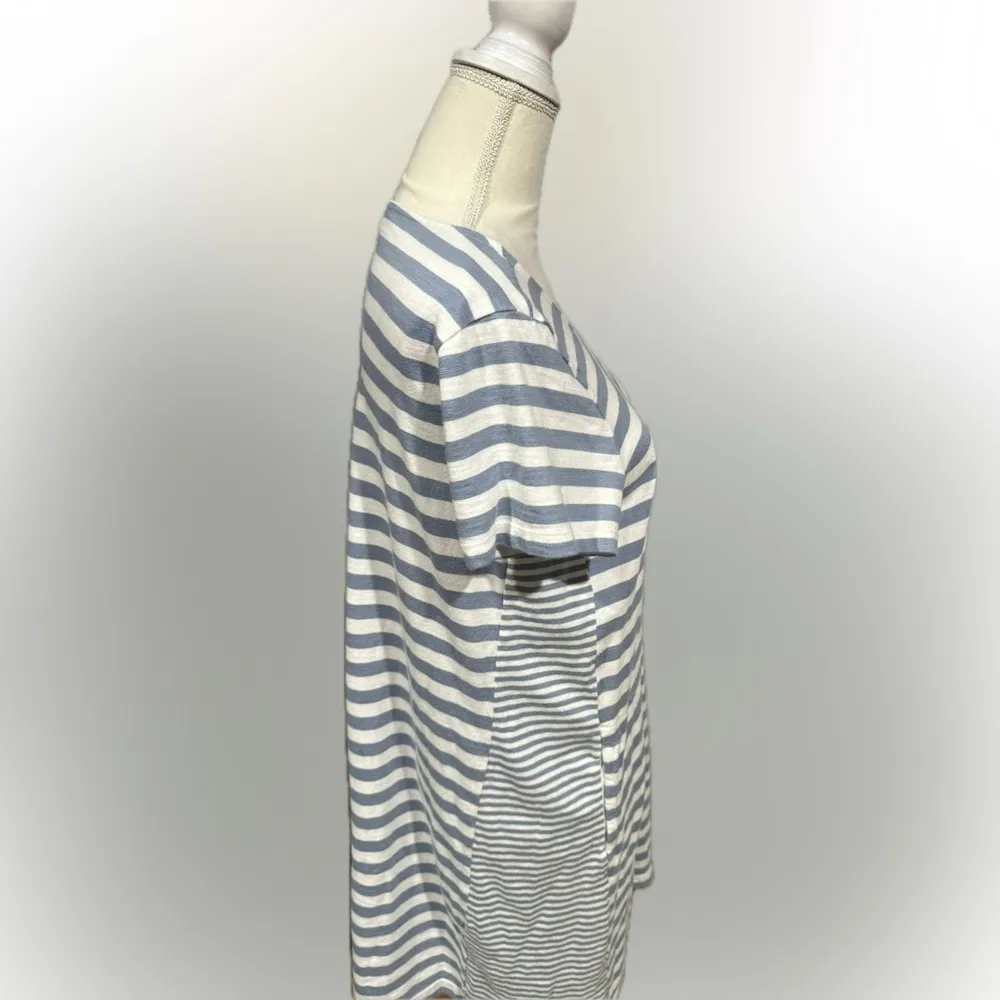 J Jill striped shift dress w pockets size medium petite Blue - Image 5