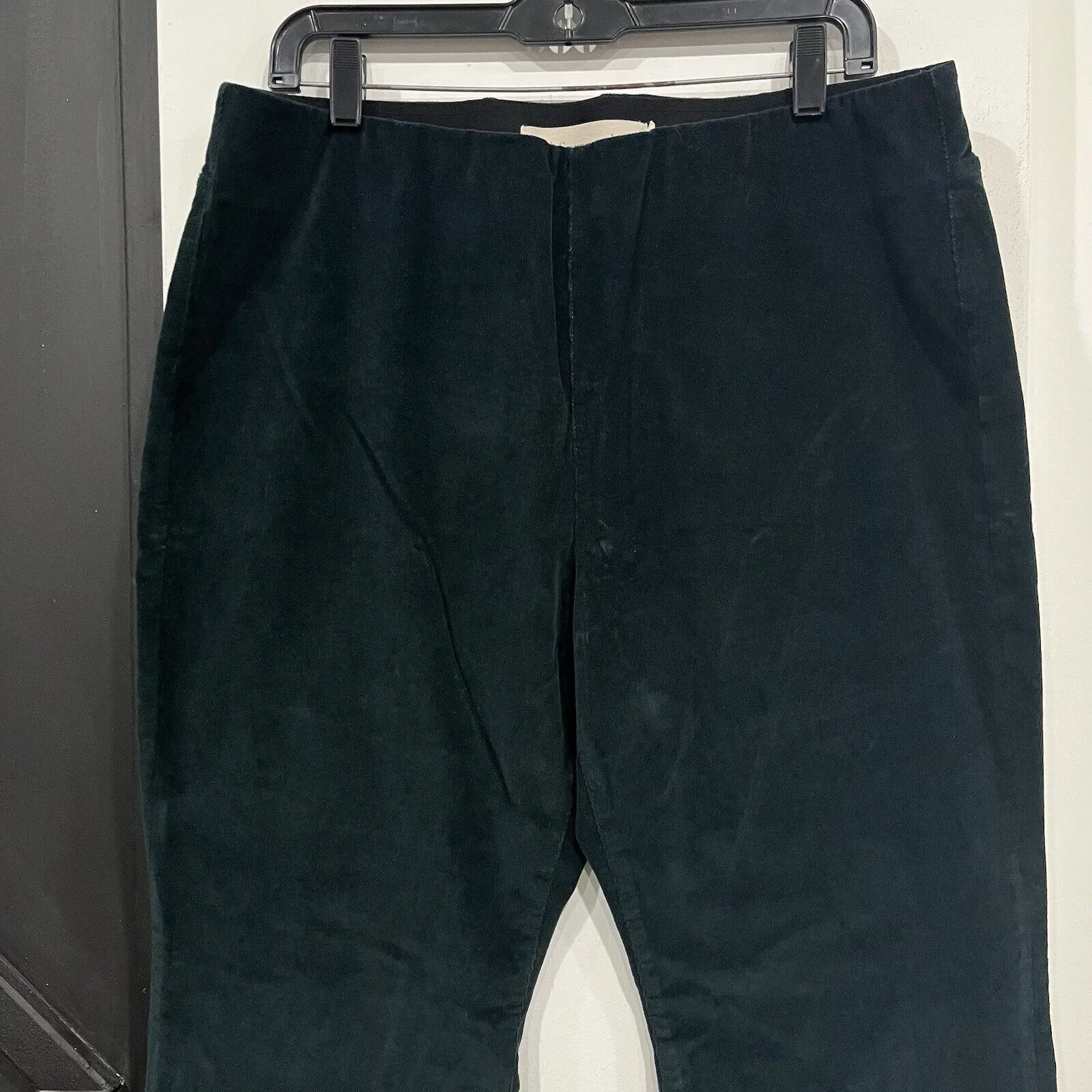 Soft Surroundings Green Corduroy Velvet Flare Pants Size Petite XL - Image 2