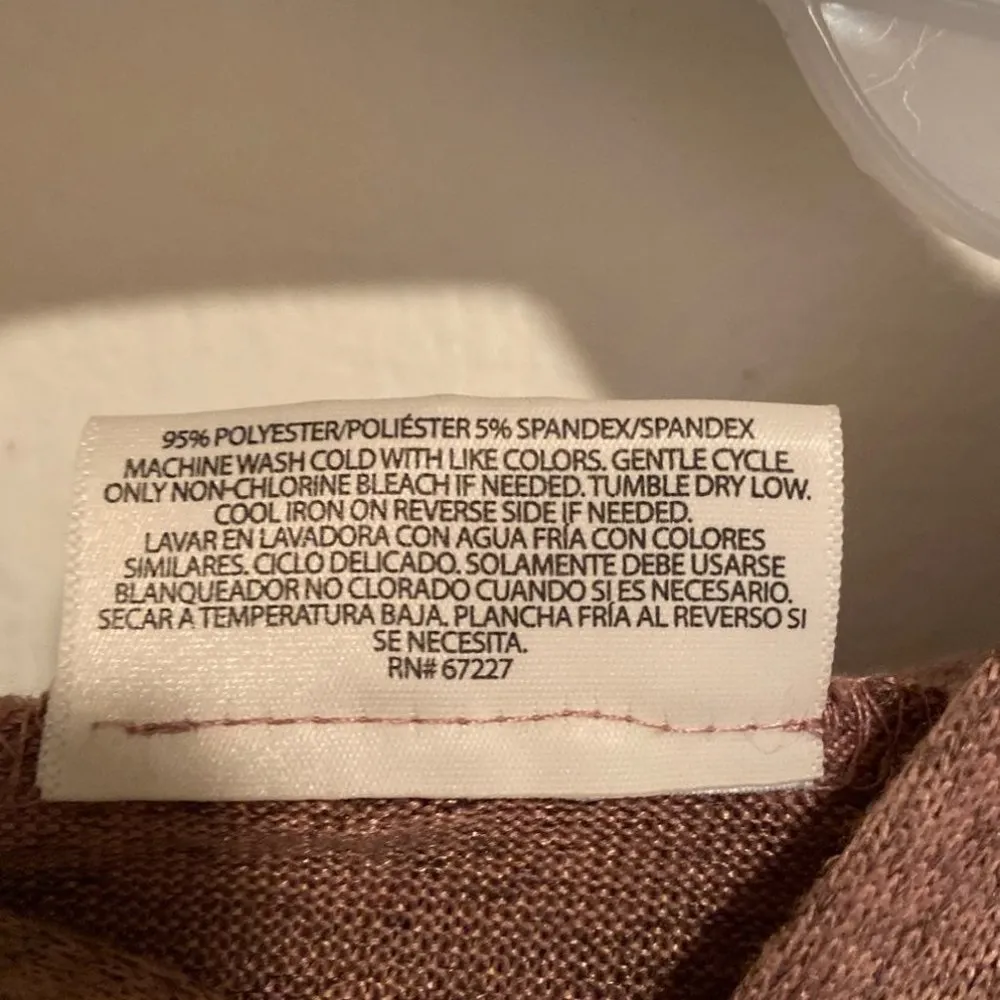 Bobbie Brooks Lightweight Hooded Sweatshirt Pink Size XL - Image 5