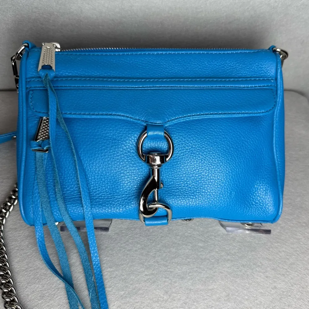 Rebecca Minkoff Women’s Mini MAC in True Turquoise Crossbody Leather Handbag - Image 2