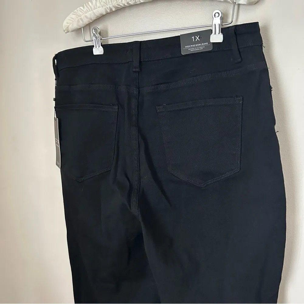 American Bazi Jeans Mom High Rise Black Distressed Casual Trendy - Image 6